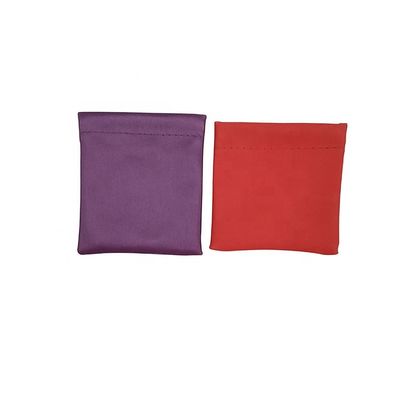 8*8cm  Leather Jewelry Packaging Pouches For Necklace Earring