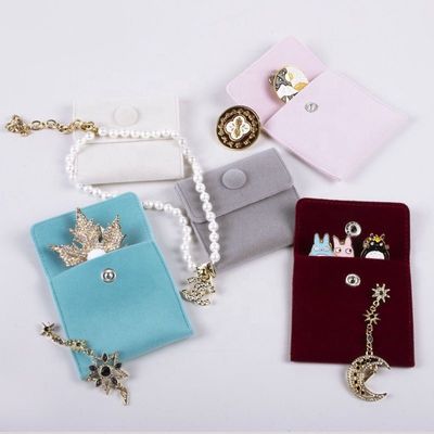 Custom Logo Printed Microfiber Jewellery Pouch Eco Friendly Jewelry Bags