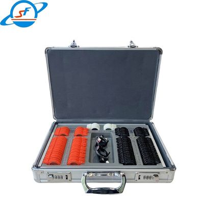 Durable Stainless Steel Optical Trial Lens Set Box Plastic Rim Leather Case