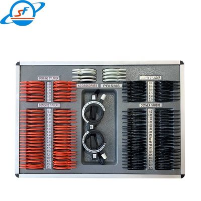 Durable Stainless Steel Optical Trial Lens Set Box Plastic Rim Leather Case