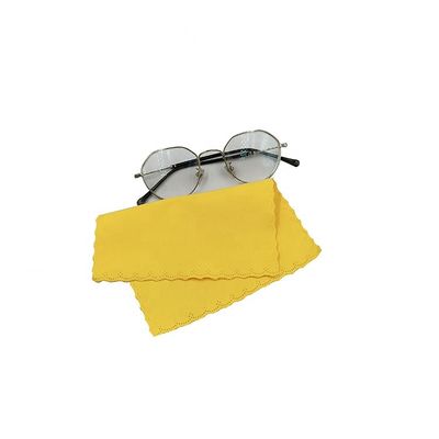 Double Sided Fleece Glasses Wiping Cloth Eyewear Cleaning Cloth Wavy Edge