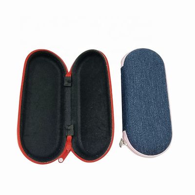 Linen FELT Zipper Eyeglass Case  Sports Sunglasses Case 164mm Length