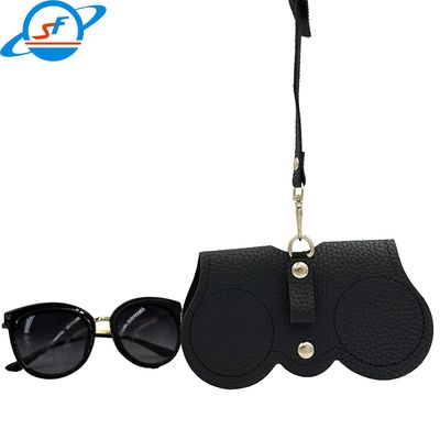 Custom Logo Estuches Para Gafas Pu Leather Sunglasses Case Unisex