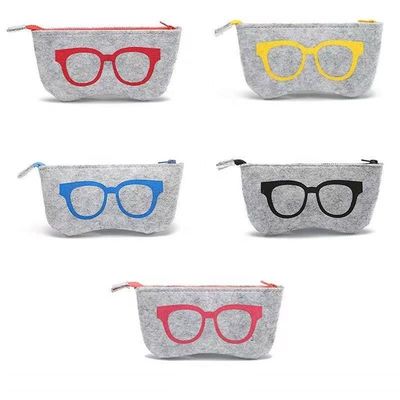 Personalized Women Felt Pouch Glasses Case Scratch Resistant