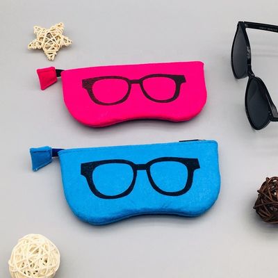 Small Irregular Shape Felt Glasses Pouch Good Protective Properties