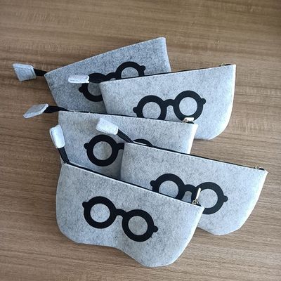Small Irregular Shape Felt Glasses Pouch Good Protective Properties