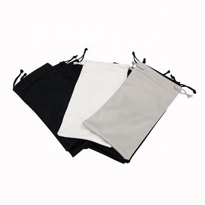 Customised Soft Drawstring Microfiber Pouch Glasses Case Tear Resistance