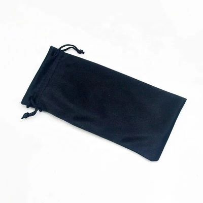 Black White Soft Eyeglass Pouch Custom Logo Microfiber Sunglasses Bag 18*9CM