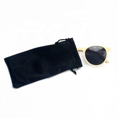 Black White Soft Eyeglass Pouch Custom Logo Microfiber Sunglasses Bag 18*9CM