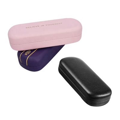 Stylish Black Pink PU Leather Sunglasses Case With Logo Printed