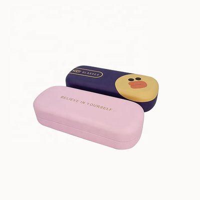 Stylish Black Pink PU Leather Sunglasses Case With Logo Printed