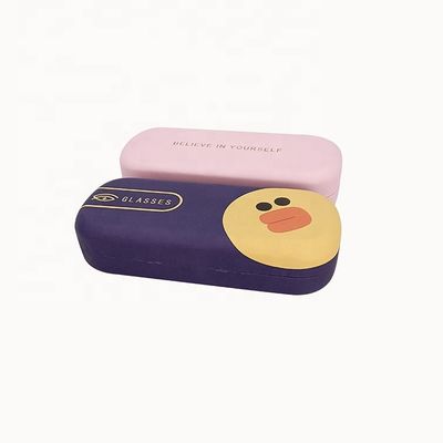 Stylish Black Pink PU Leather Sunglasses Case With Logo Printed